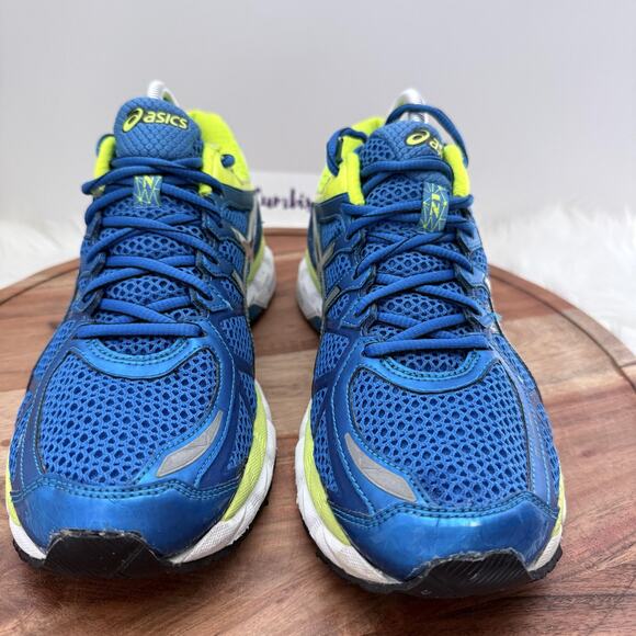 ASICS Gel-Kayano 21 Running Shoes Mens Size 8.5 Blue Neon Yellow Sneakers T4H2N - Picture 2 of 14